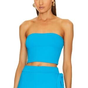 NWT Susana Monaco Womens Ultramarine Blue Essential Crop Tube Top Size XL